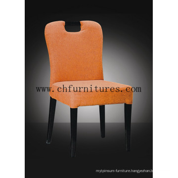 Black Painting Finish and Orange Fabric Aluminum Dining Chair (YC-F015)